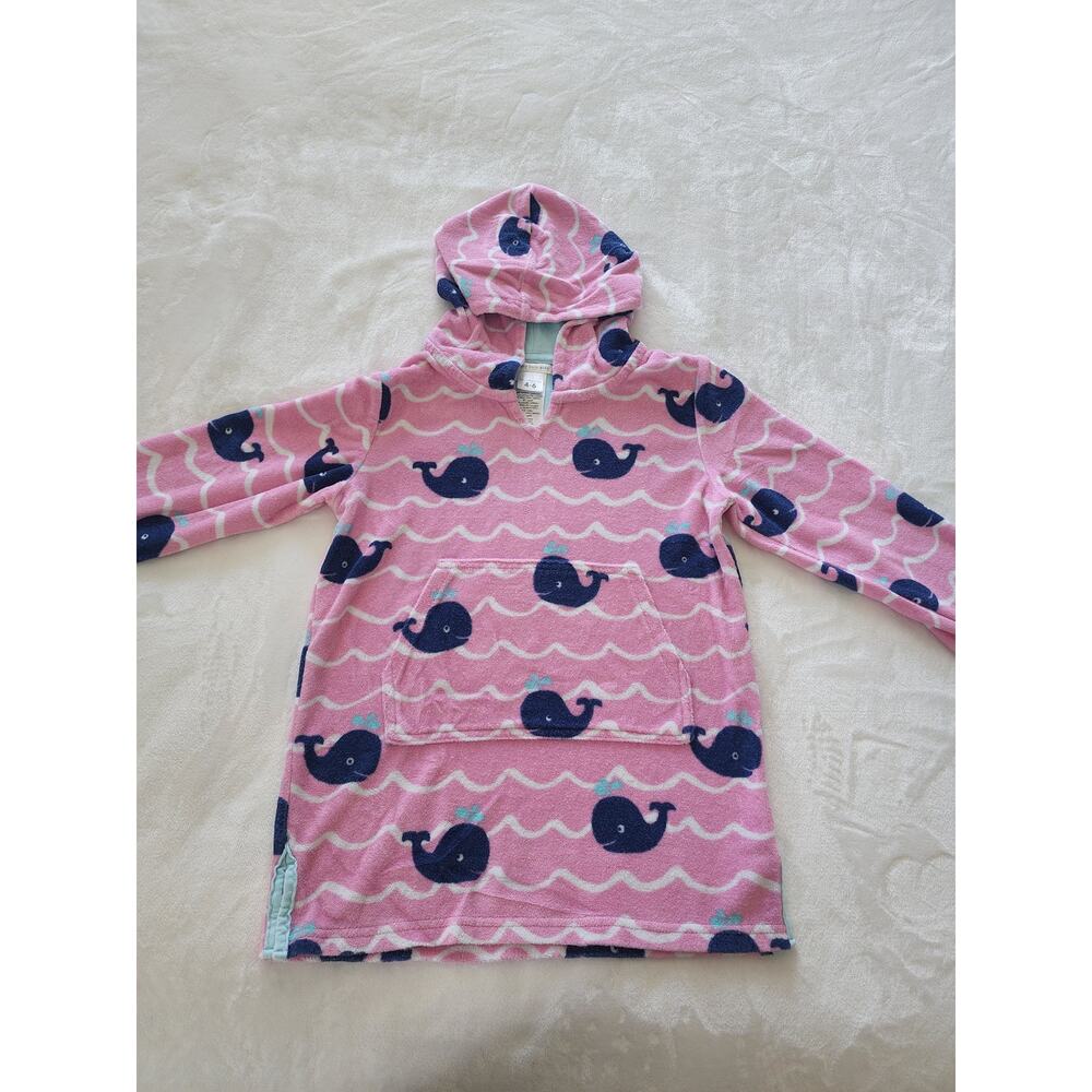 Pottery Barn Kids Girls Whale Swim CoverUp Sz 4-6